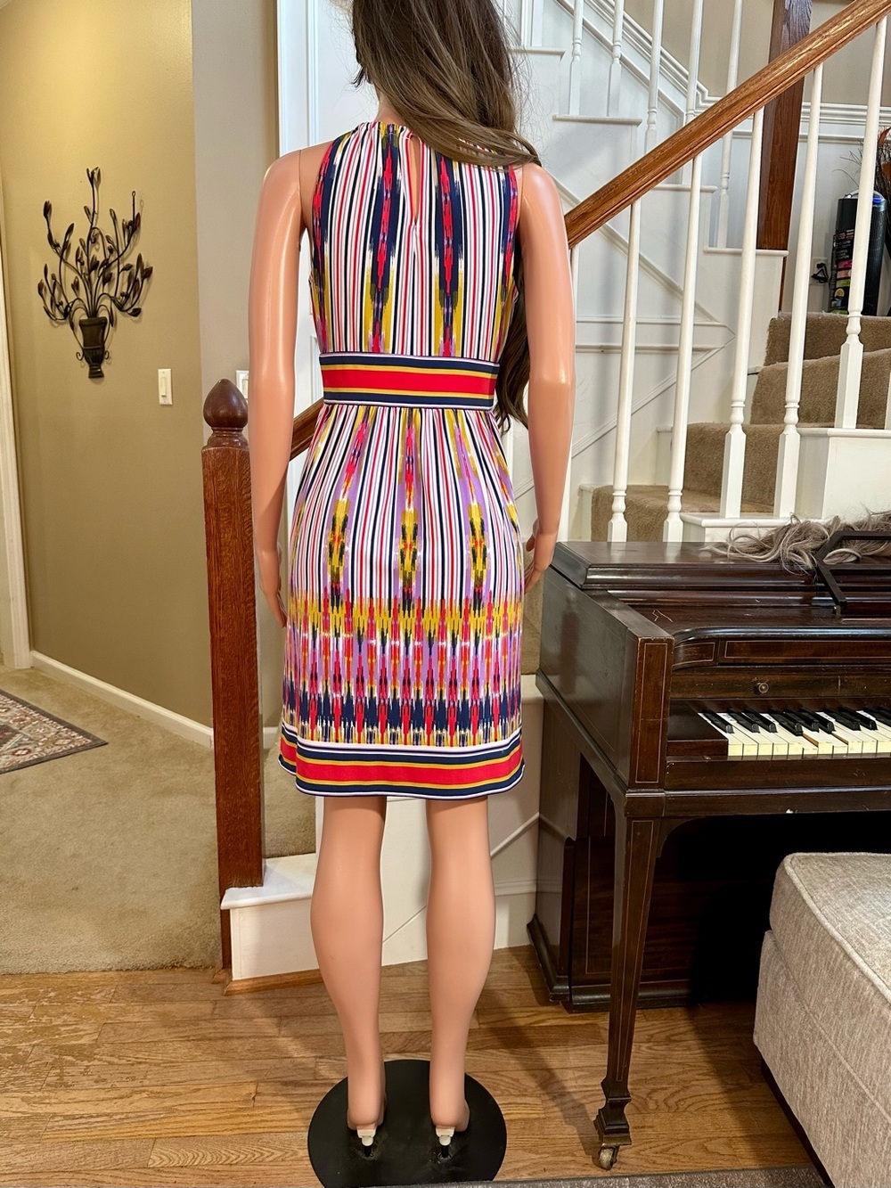 London Times Striped Multicolor Halter Dress - Women - Picture 8 of 10